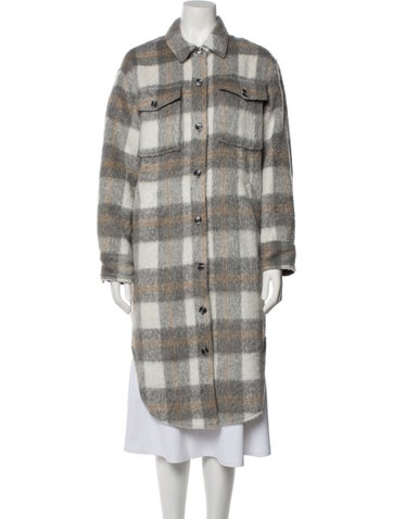 Reformation Coats Plaid Print Peacoat XS