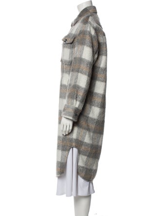 Reformation Plaid Print Peacoat