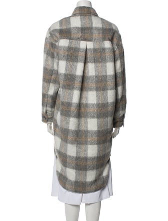 Reformation Plaid Print Peacoat