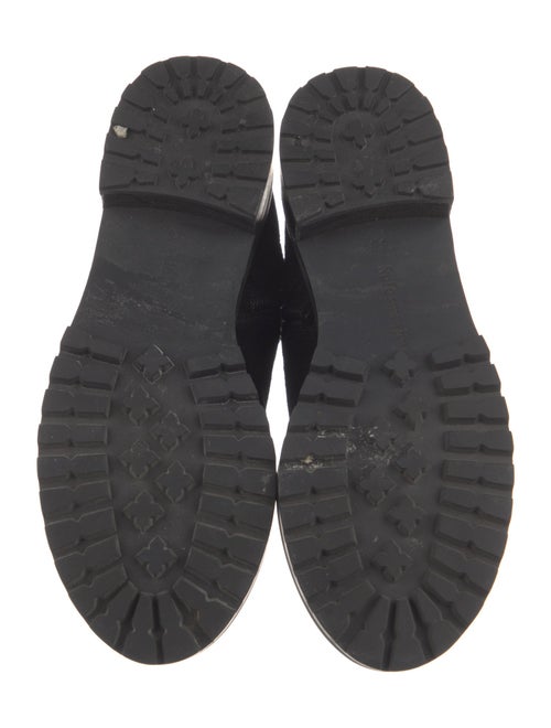 Reformation Suede Whipstitch Trim Combat Boots