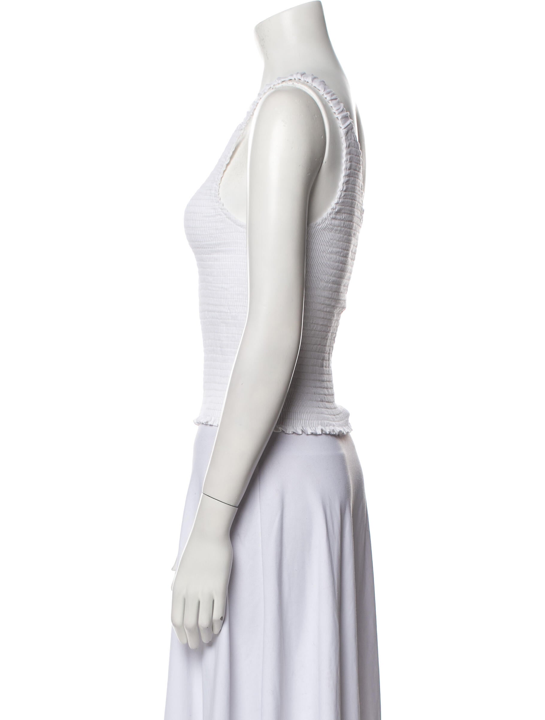 Reformation Linen One-Shoulder Crop Top