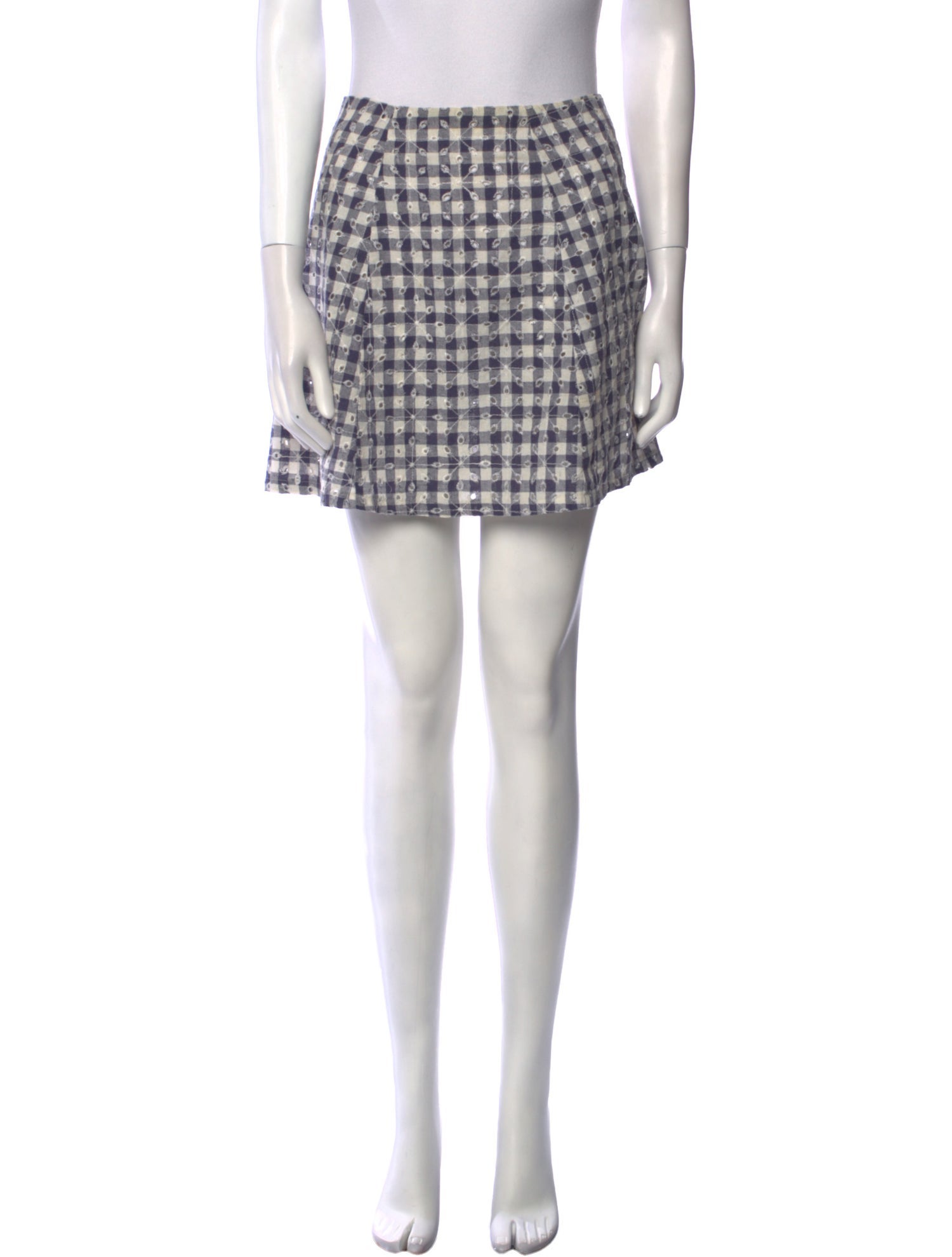 Reformation Plaid Print Mini Skirt