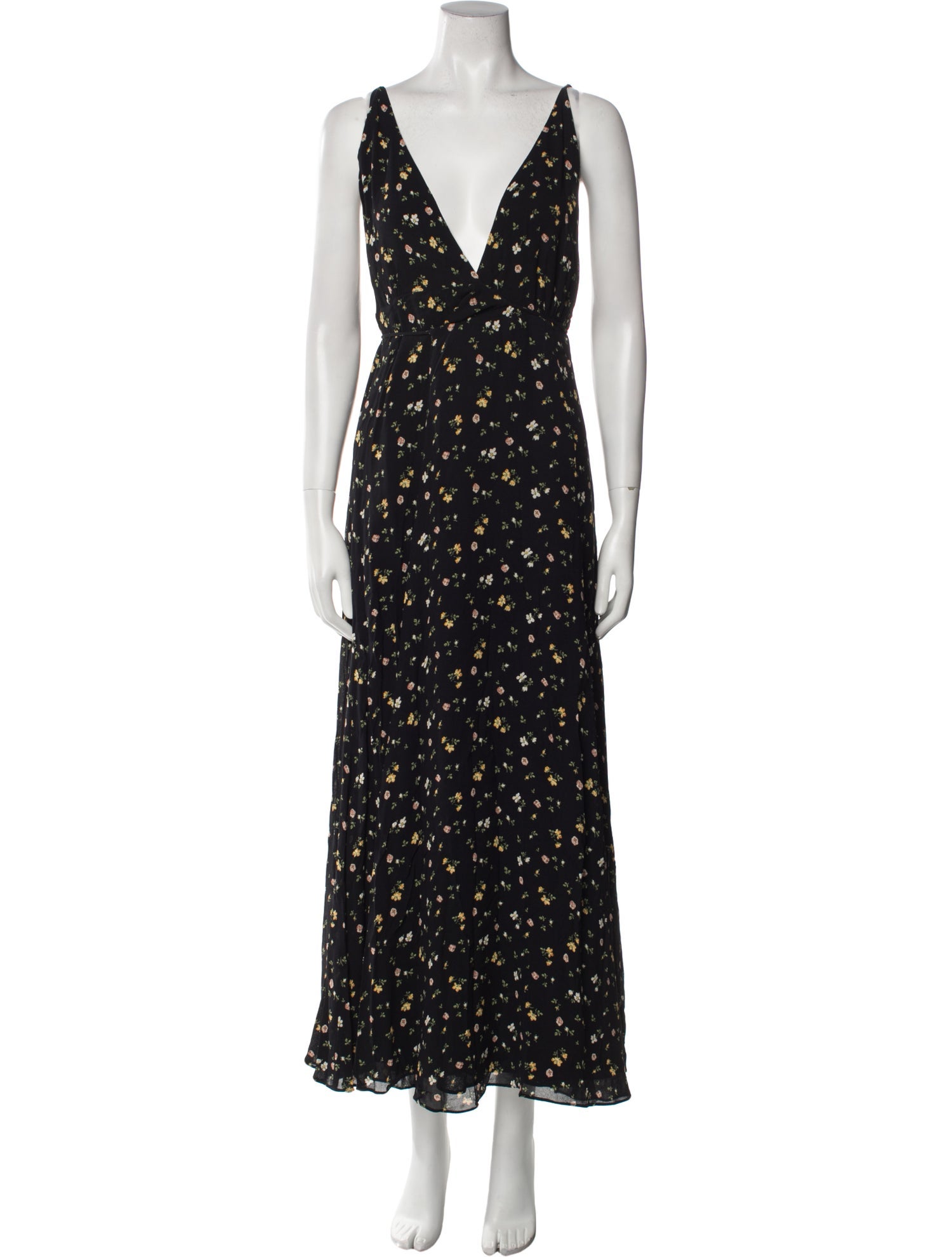 Reformation Floral Print Long Dress