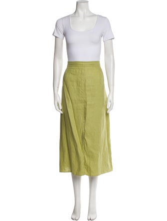 Reformation Linen Pleated Accents Skirt Set