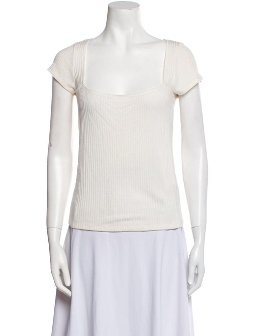 Reformation Square Neckline Short Sleeve Top