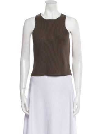 Reformation Crew Neck Sleeveless Crop Top