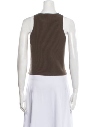 Reformation Crew Neck Sleeveless Crop Top