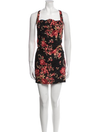 Reformation Linen Floral Print Skirt Set