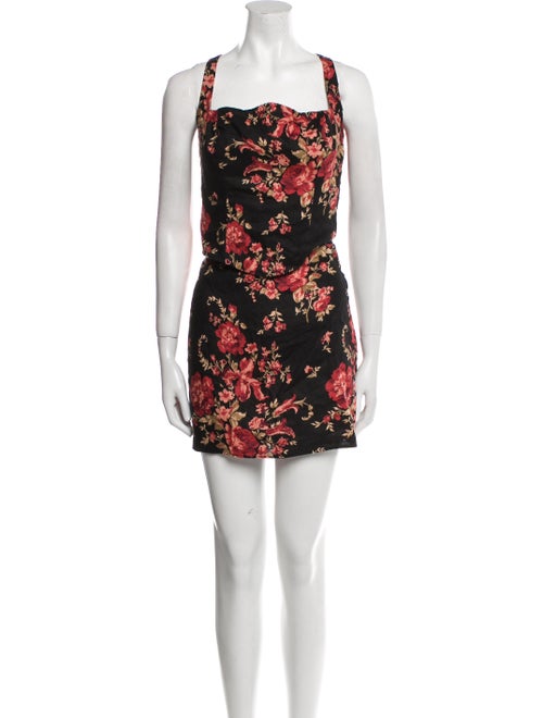 Reformation Linen Floral Print Skirt Set