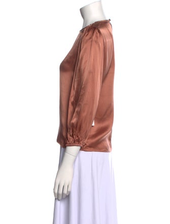 Reformation Silk Crew Neck Blouse