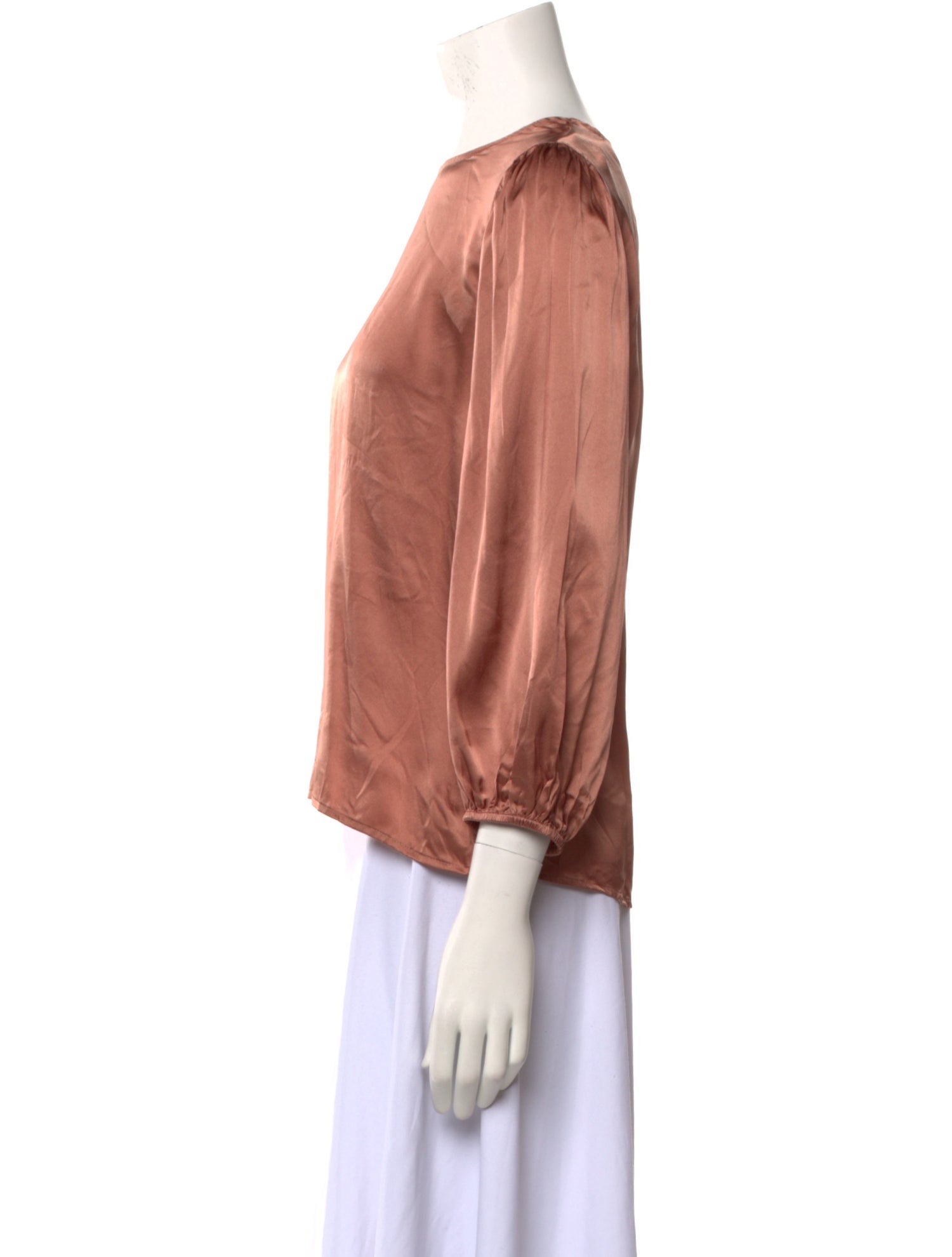 Reformation Silk Crew Neck Blouse