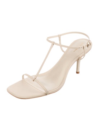 Reformation Leather T-Strap Sandals