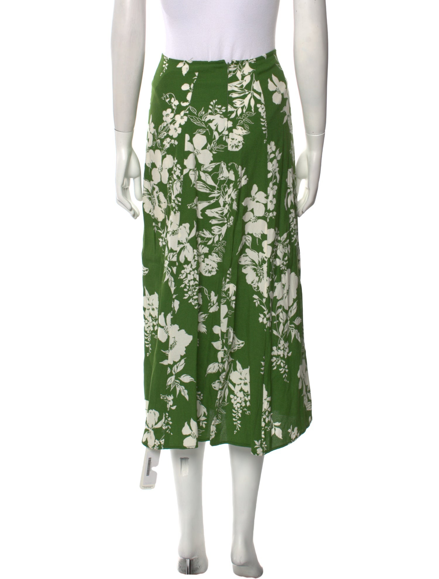 Reformation Floral Print Midi Length Skirt