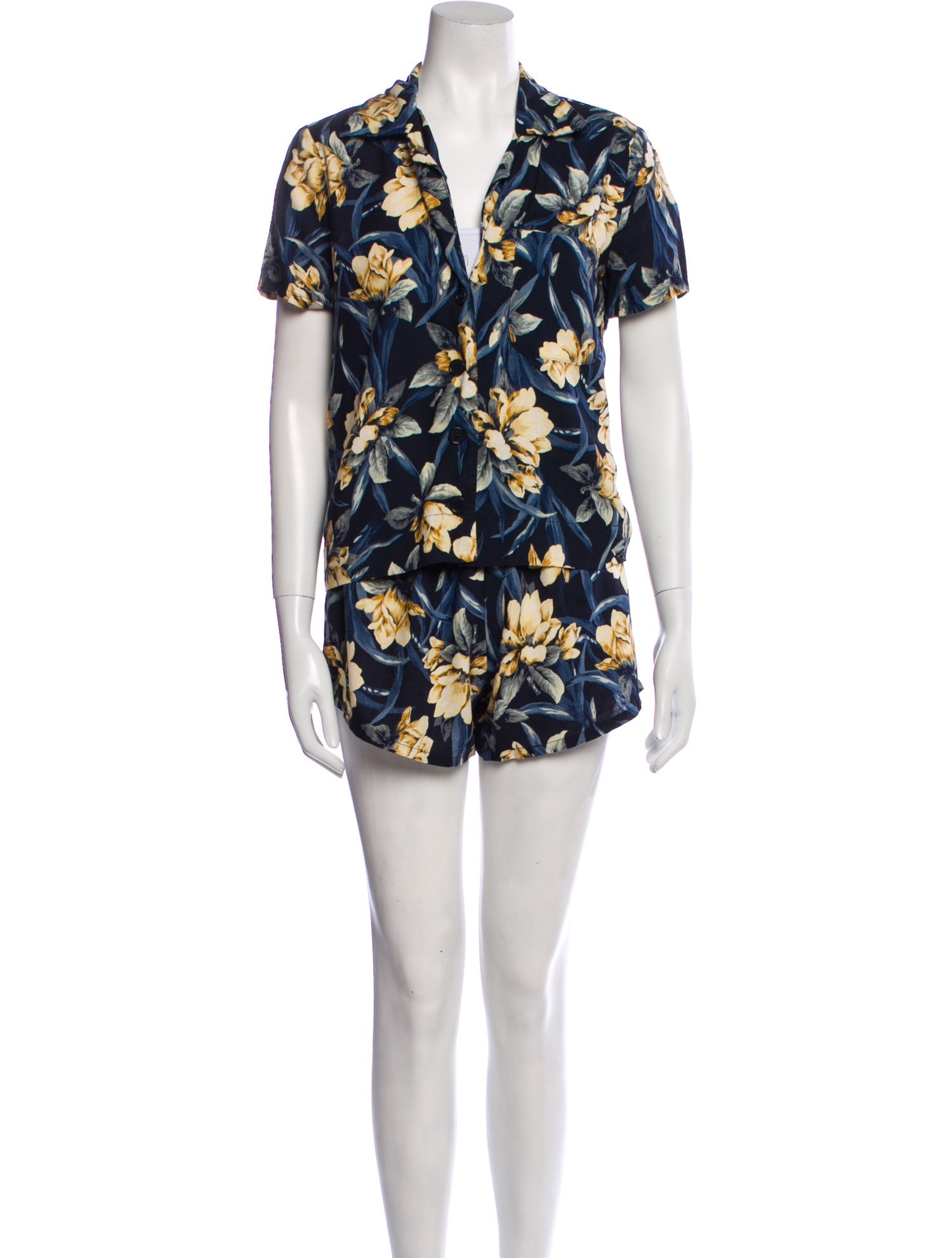 Reformation Floral Print Short Set