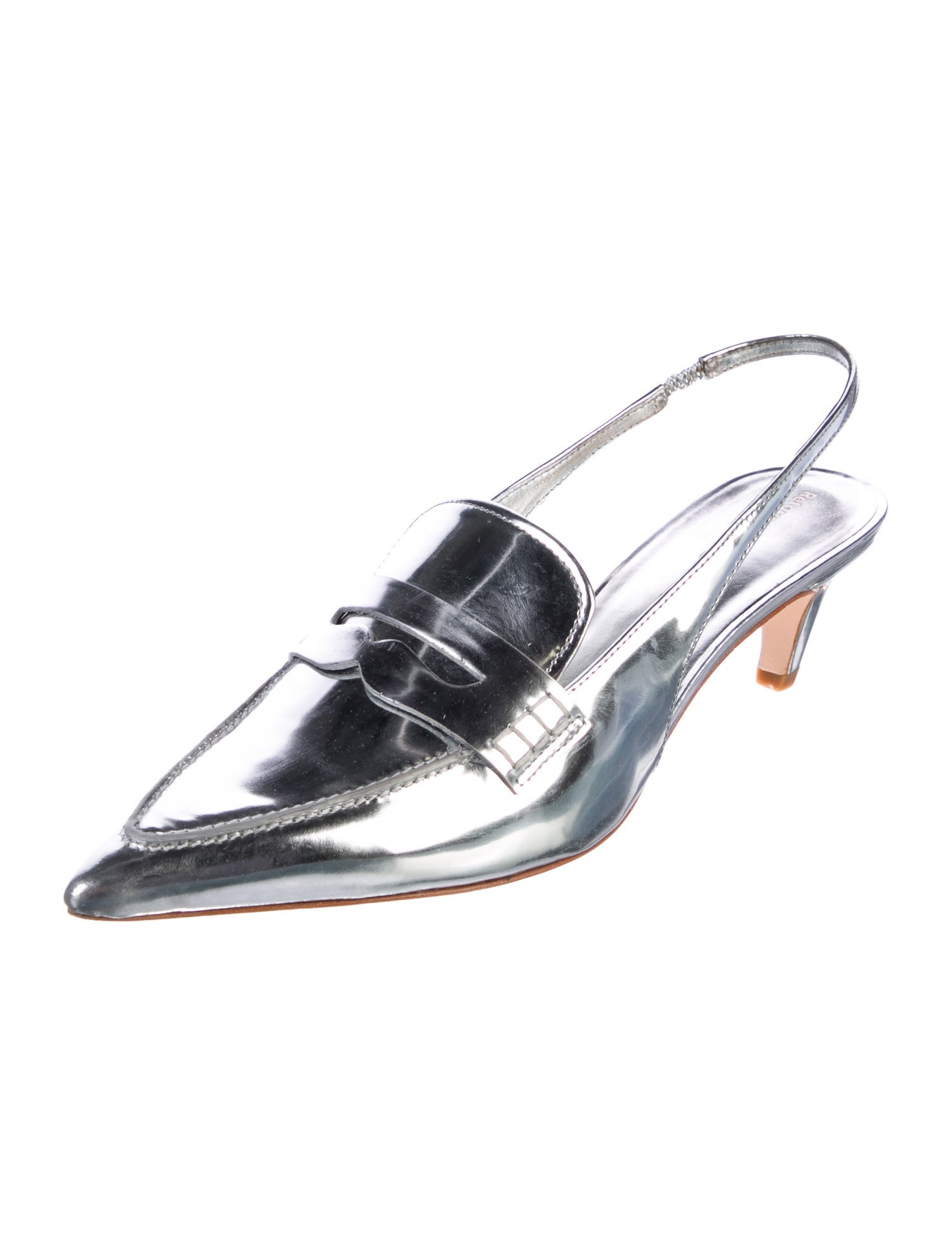 Reformation Patent Leather Slingback Pumps