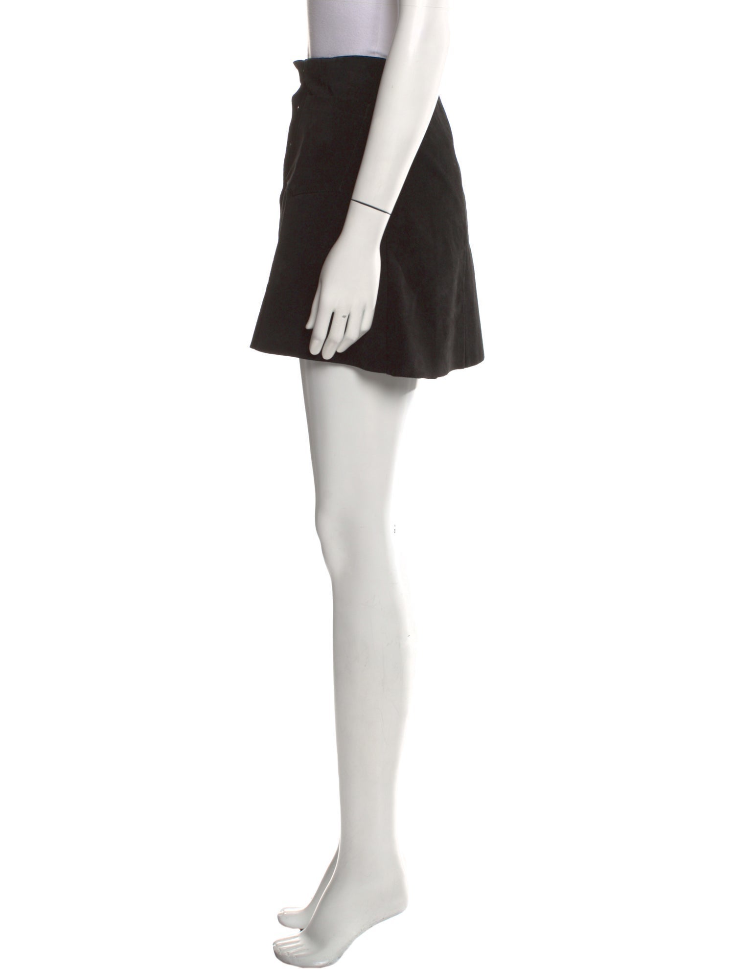 Reformation Raw-Edge Trim Mini Skirt