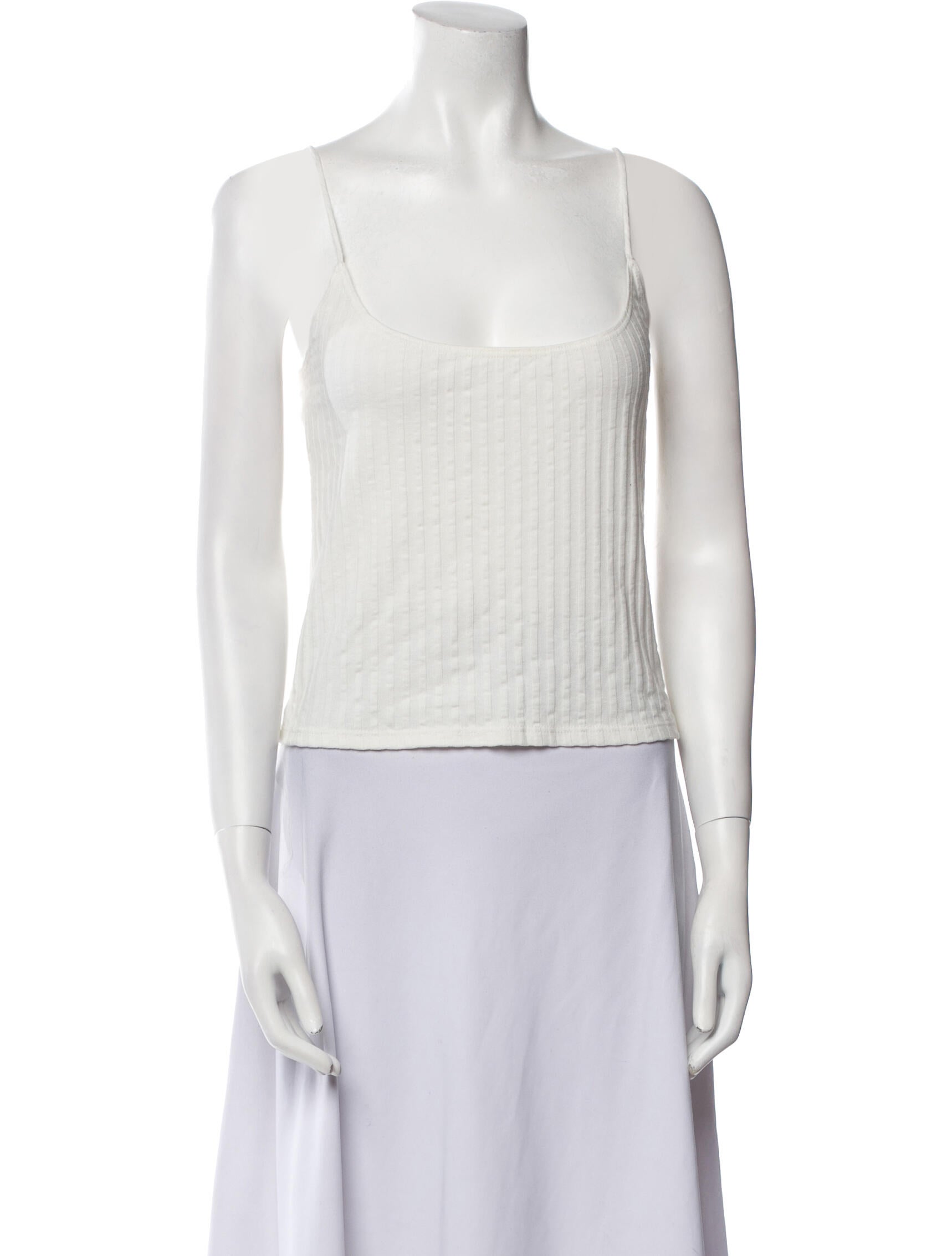 Reformation Square Neckline Sleeveless Crop Top