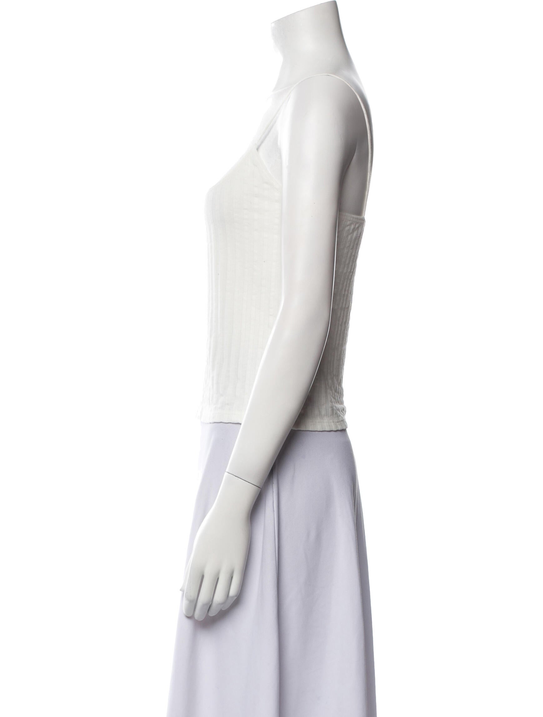 Reformation Square Neckline Sleeveless Crop Top