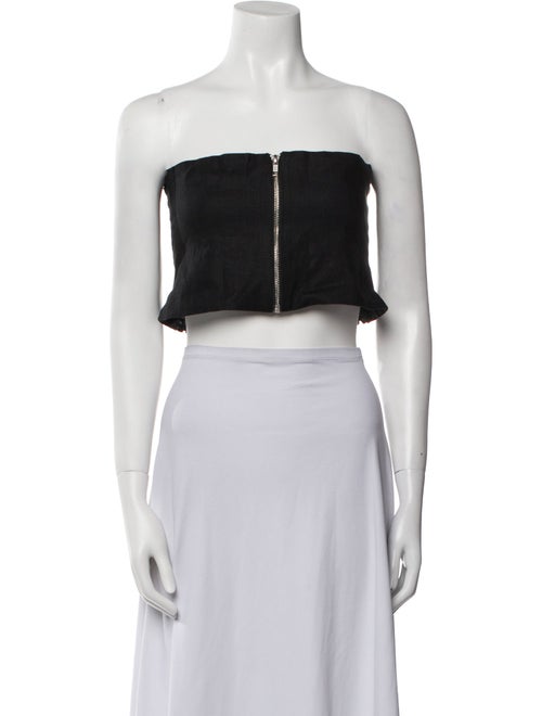 Reformation Linen Strapless Crop Top