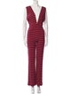 Reformation Striped Plunge Neckline Jumpsuit