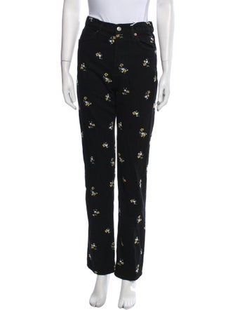 Reformation Floral Print Straight Leg Pants