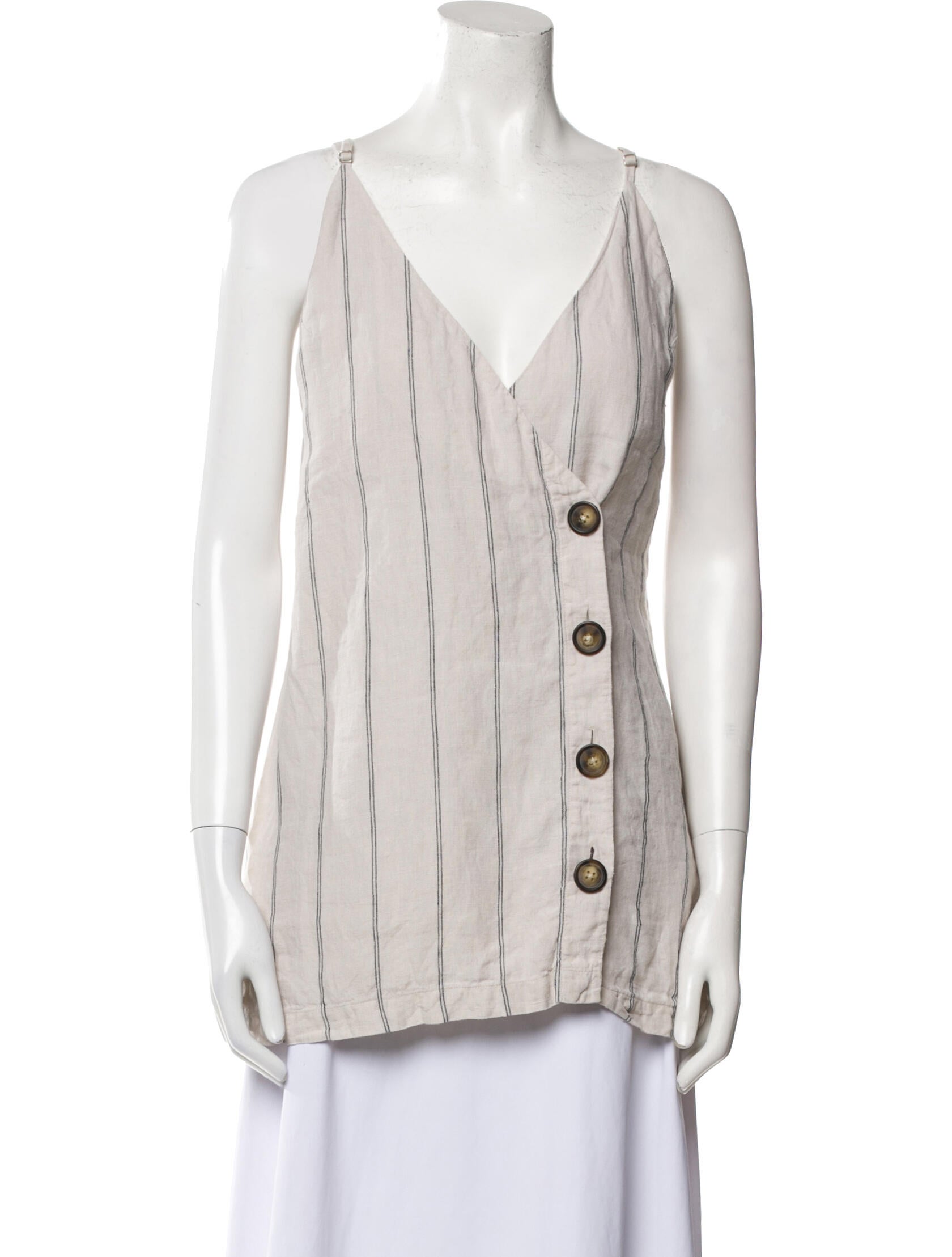 Reformation Linen Striped Tunic