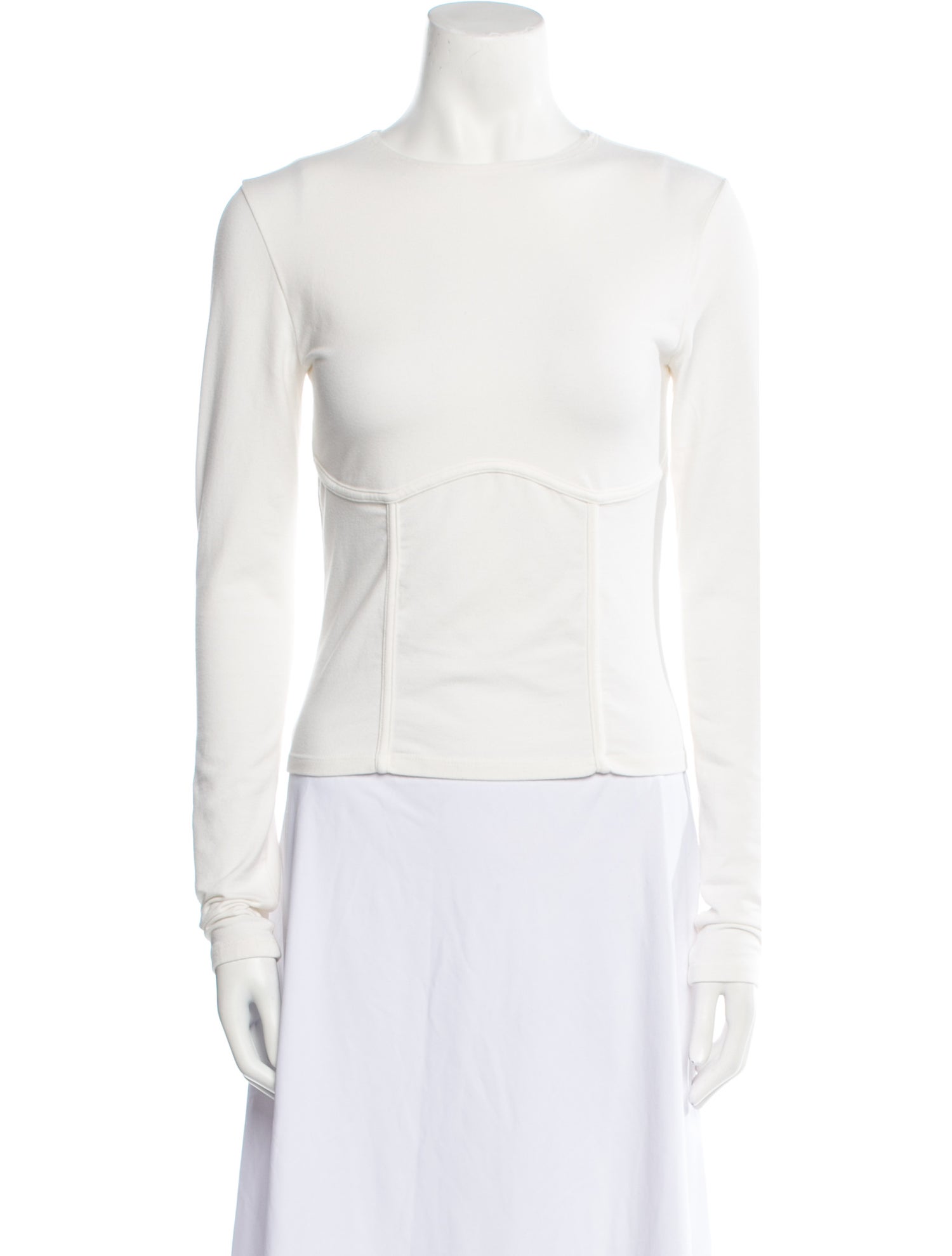 Reformation Bateau Neckline Long Sleeve Top