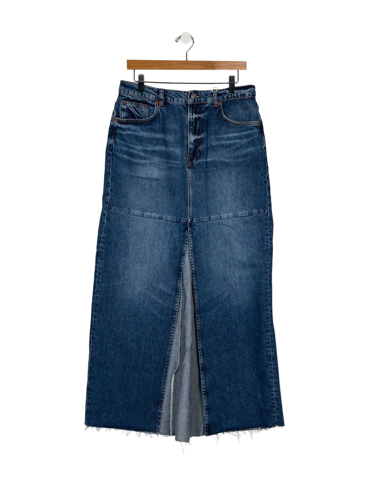 Reformation Raw-Edge Trim Midi Length Skirt w/ Tags