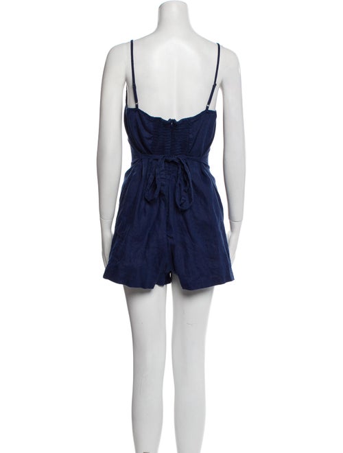 Reformation Linen Square Neckline Romper