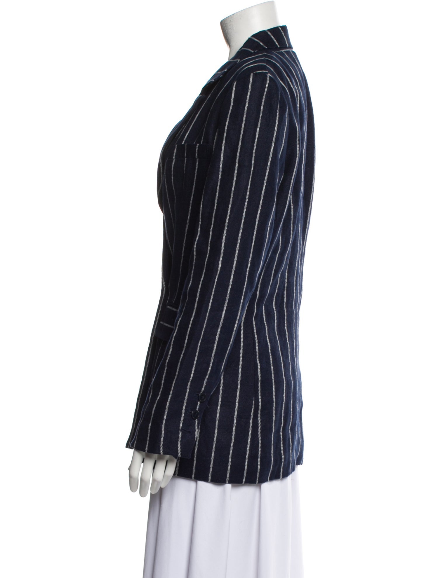 Reformation Linen Striped Blazer