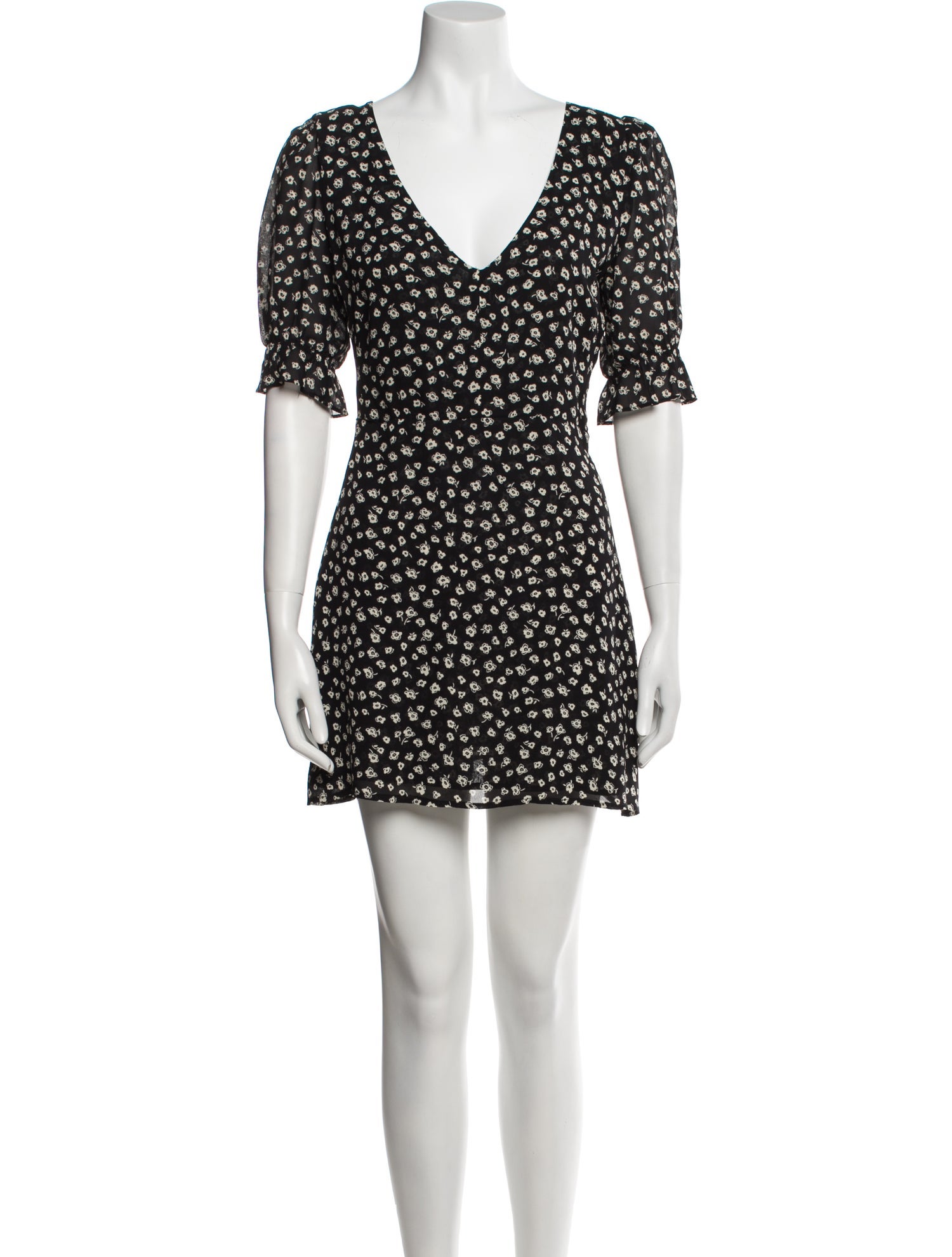 Reformation Floral Print Mini Dress