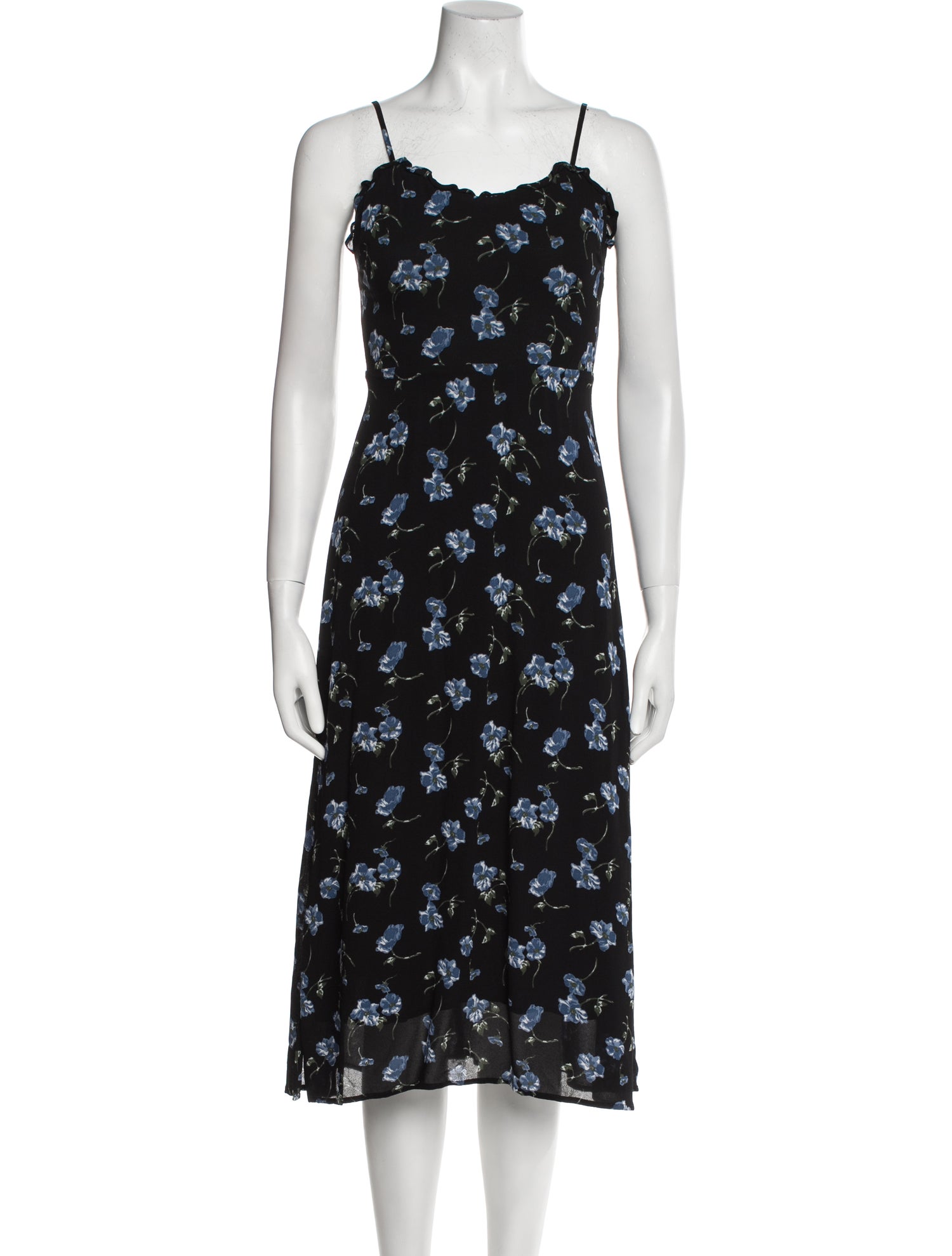 Reformation Floral Print Midi Length Dress