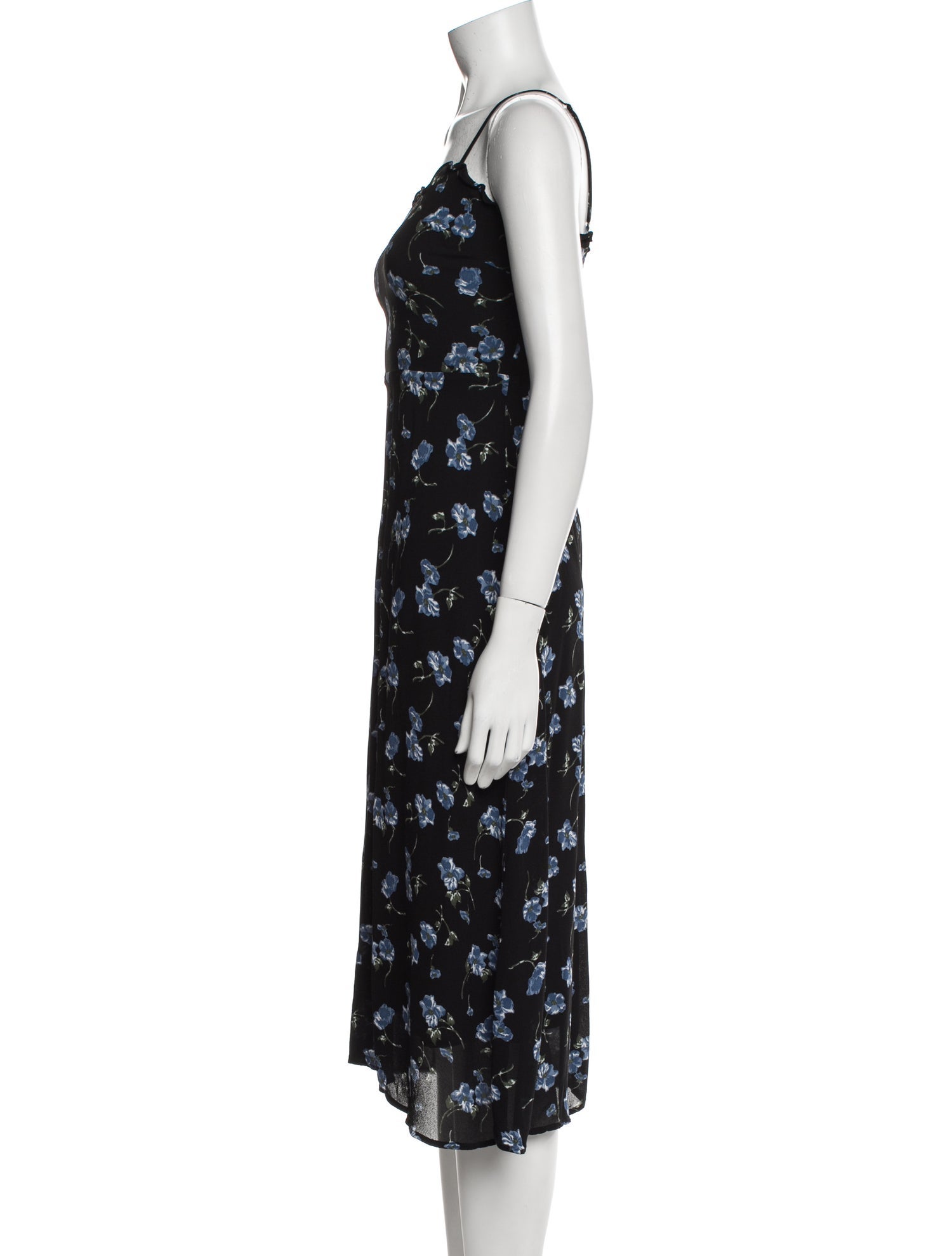 Reformation Floral Print Midi Length Dress