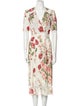 Reformation Floral Print Midi Length Dress