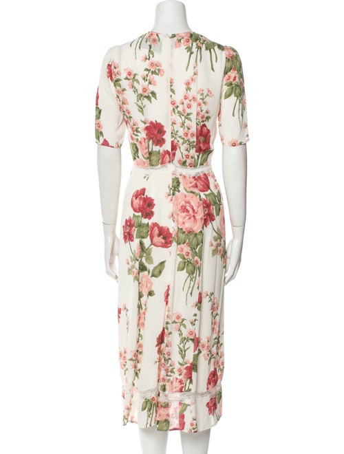 Reformation Floral Print Midi Length Dress