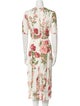 Reformation Floral Print Midi Length Dress