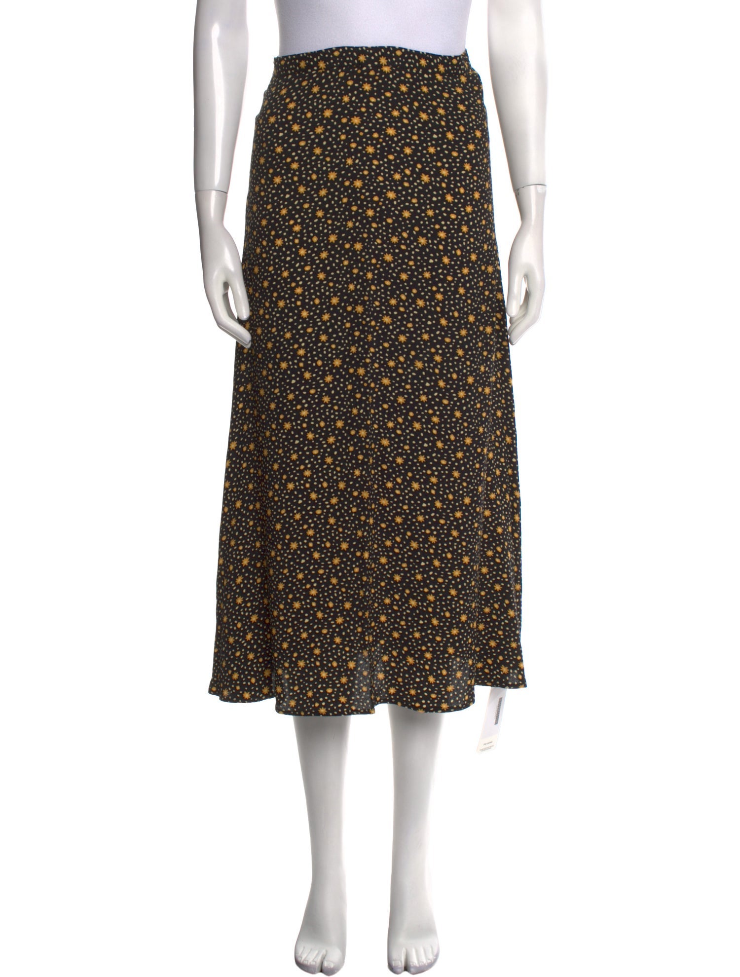 Reformation Polka Dot Print Midi Length Skirt