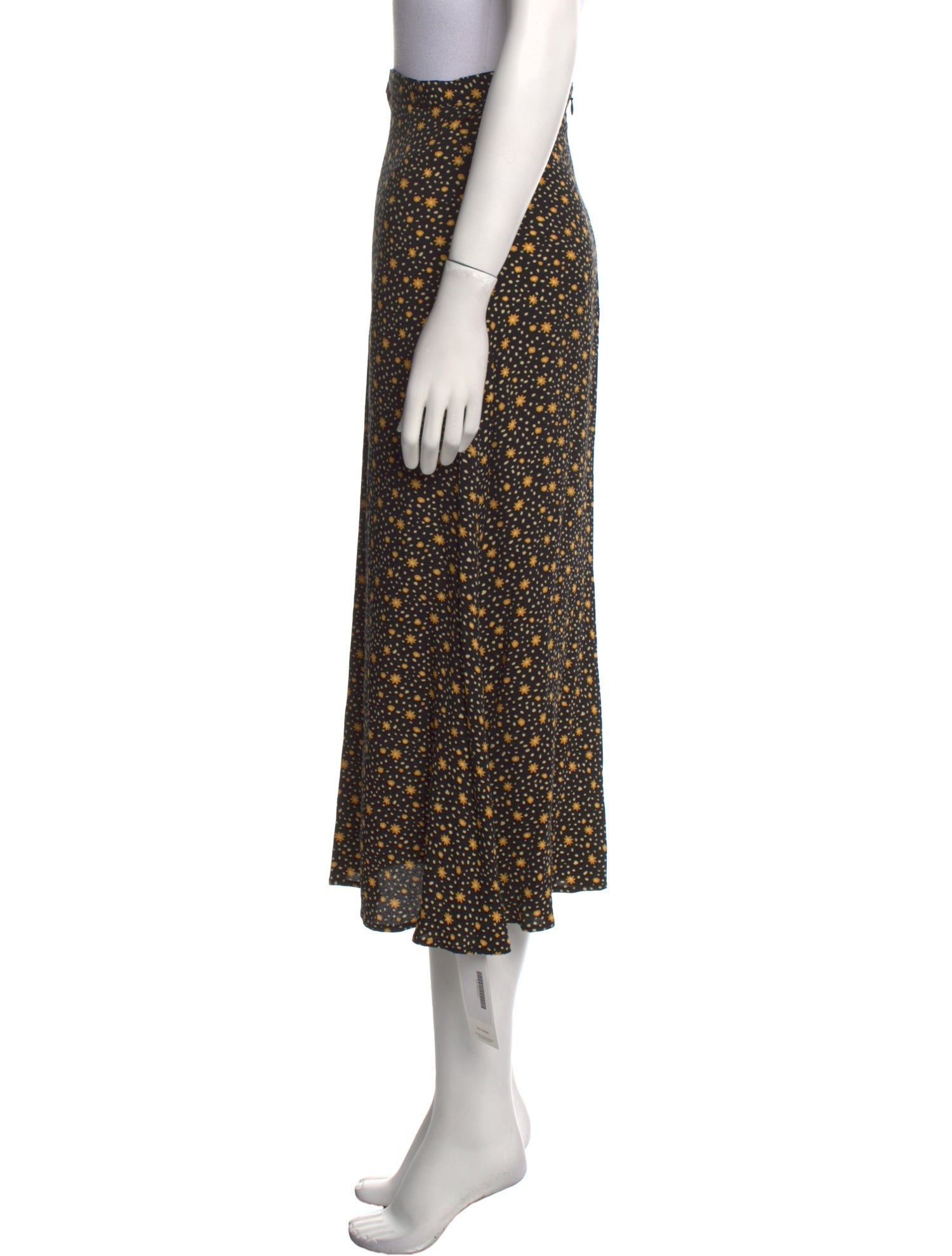 Reformation Polka Dot Print Midi Length Skirt