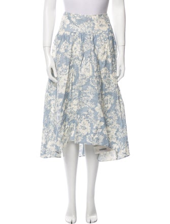 Reformation Linen Printed Skirt