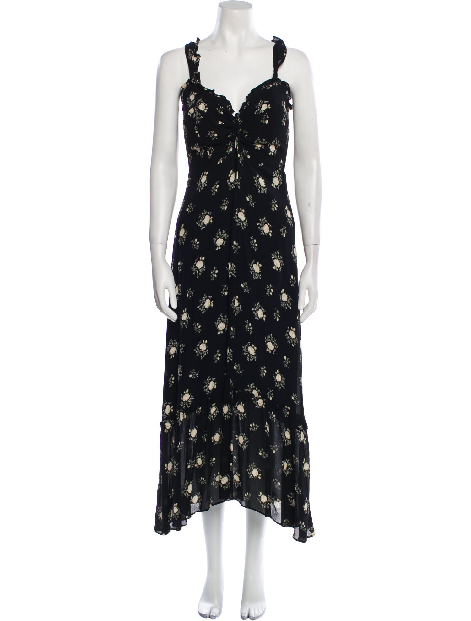 Reformation Floral Print Long Dress