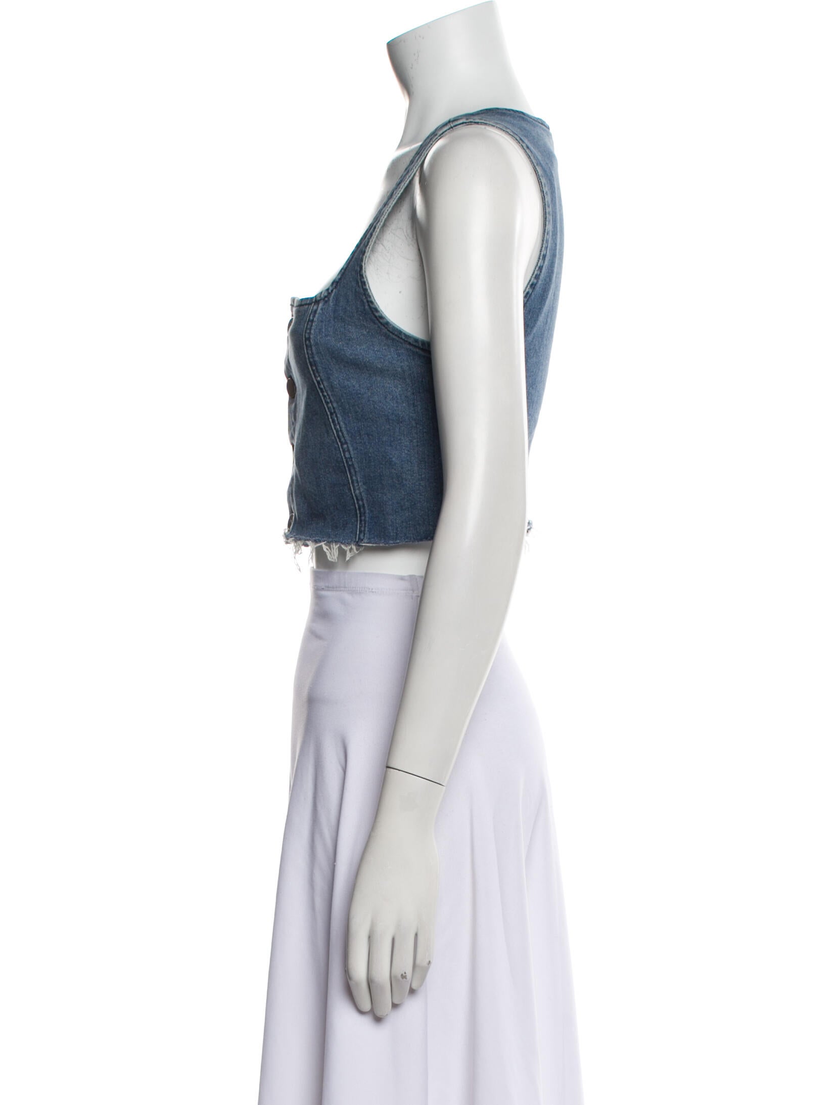 Reformation Square Neckline Sleeveless Crop Top