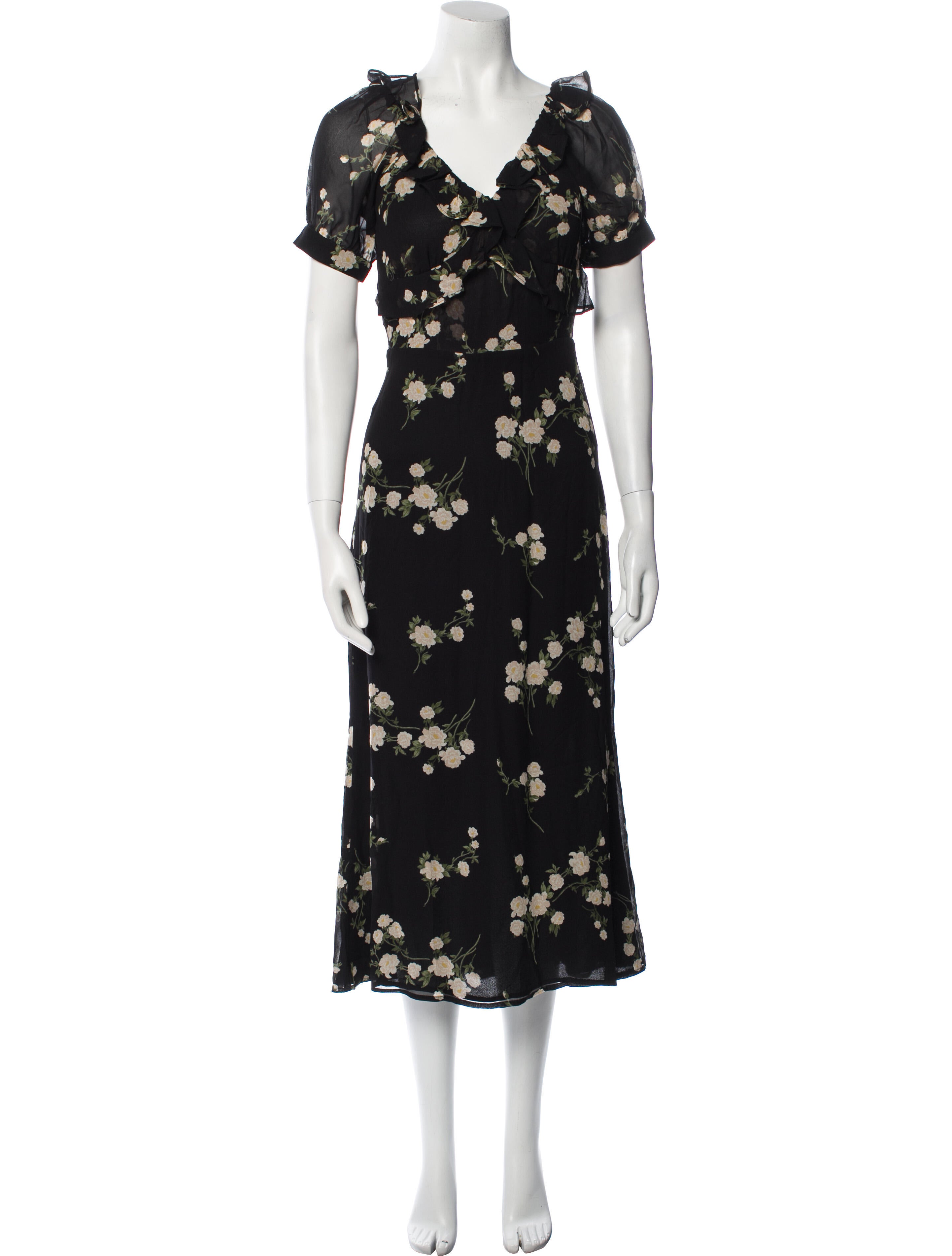 Reformation Floral Print Long Dress