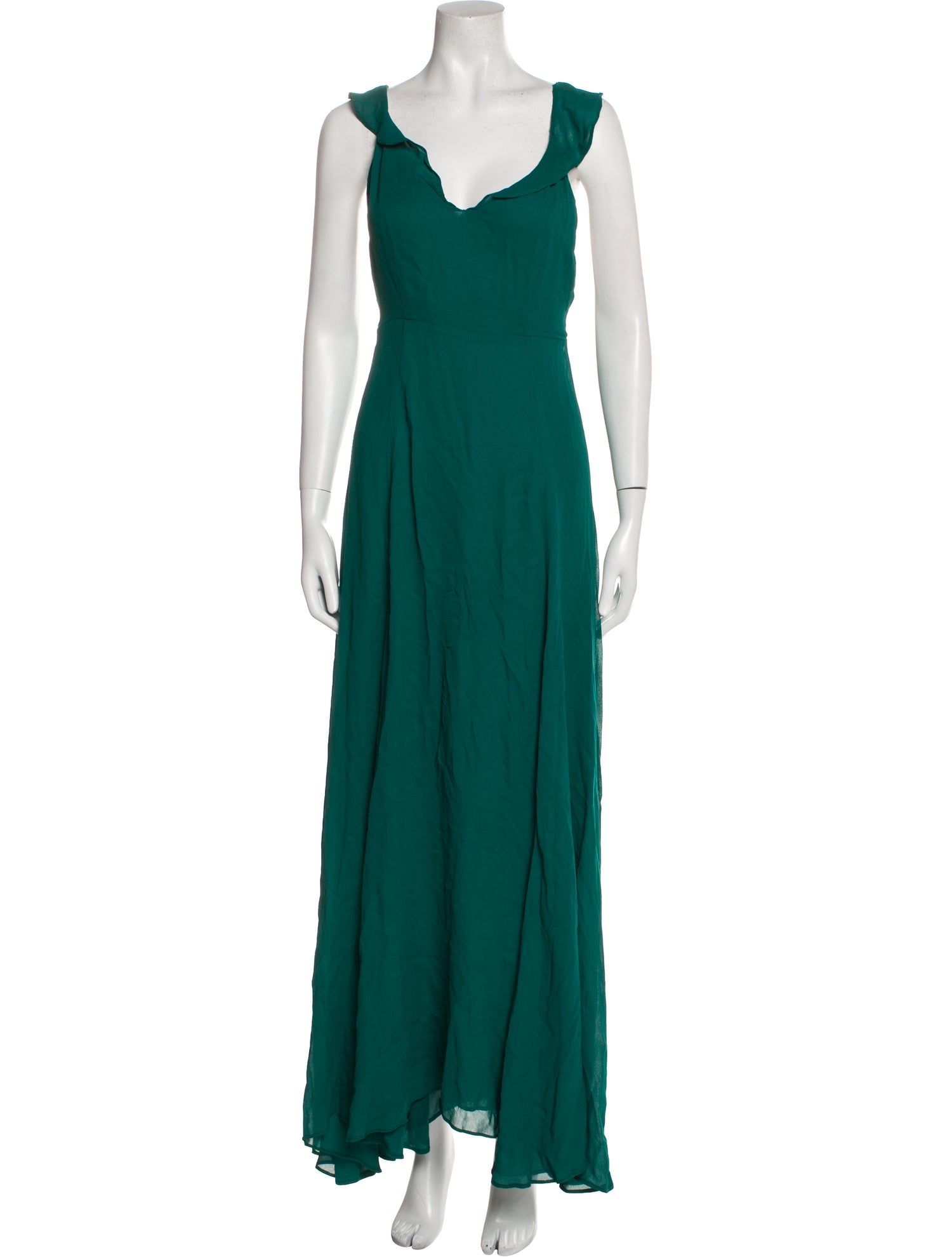 Reformation V-Neck Long Dress