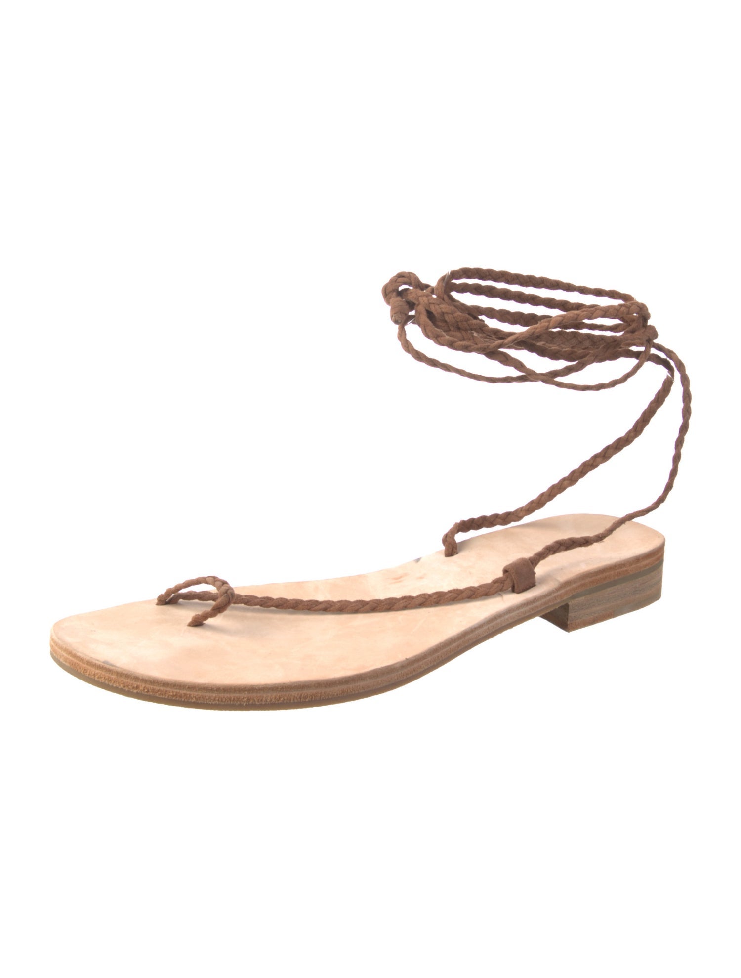 Reformation Suede Braided Accents Gladiator Sandals