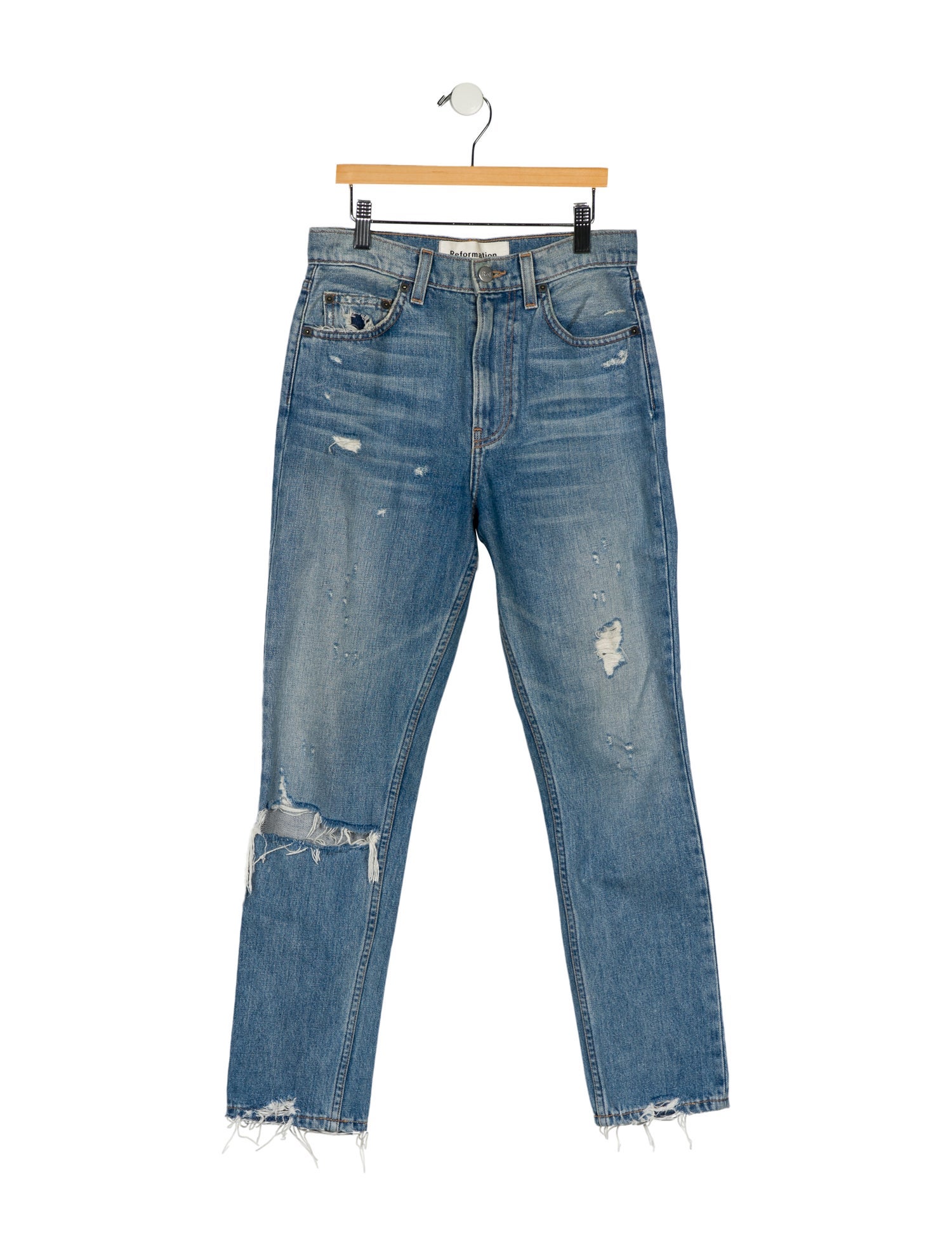 Reformation Mid-Rise Straight Leg Jeans