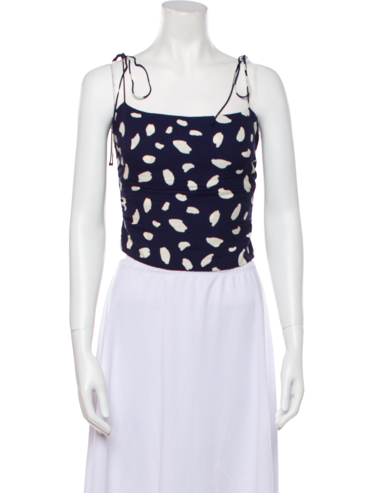 Reformation Printed Square Neckline Crop Top