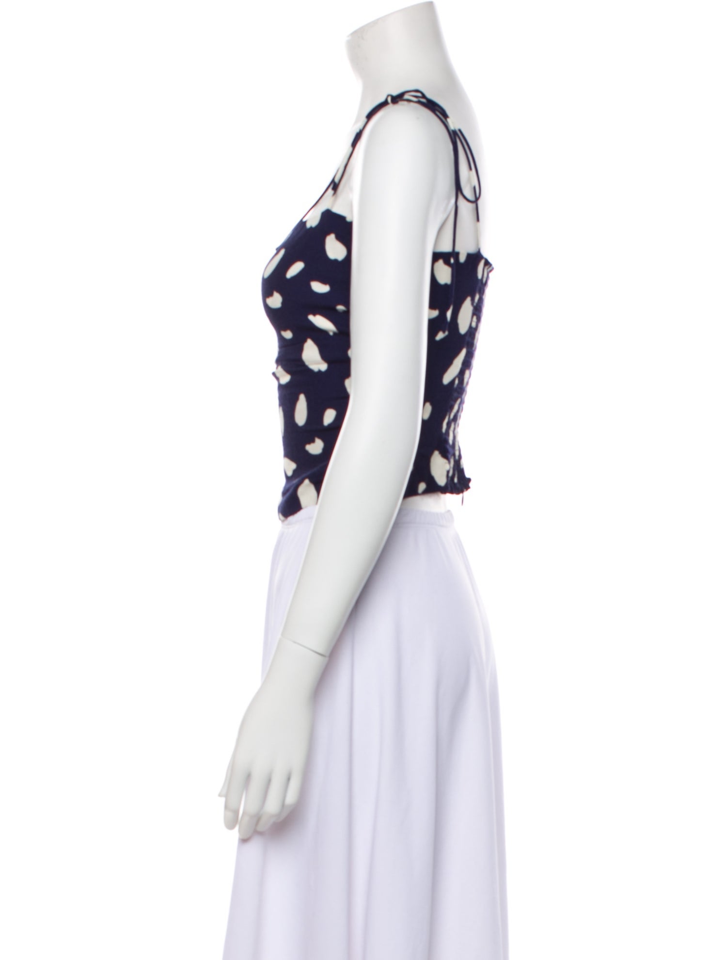 Reformation Printed Square Neckline Crop Top