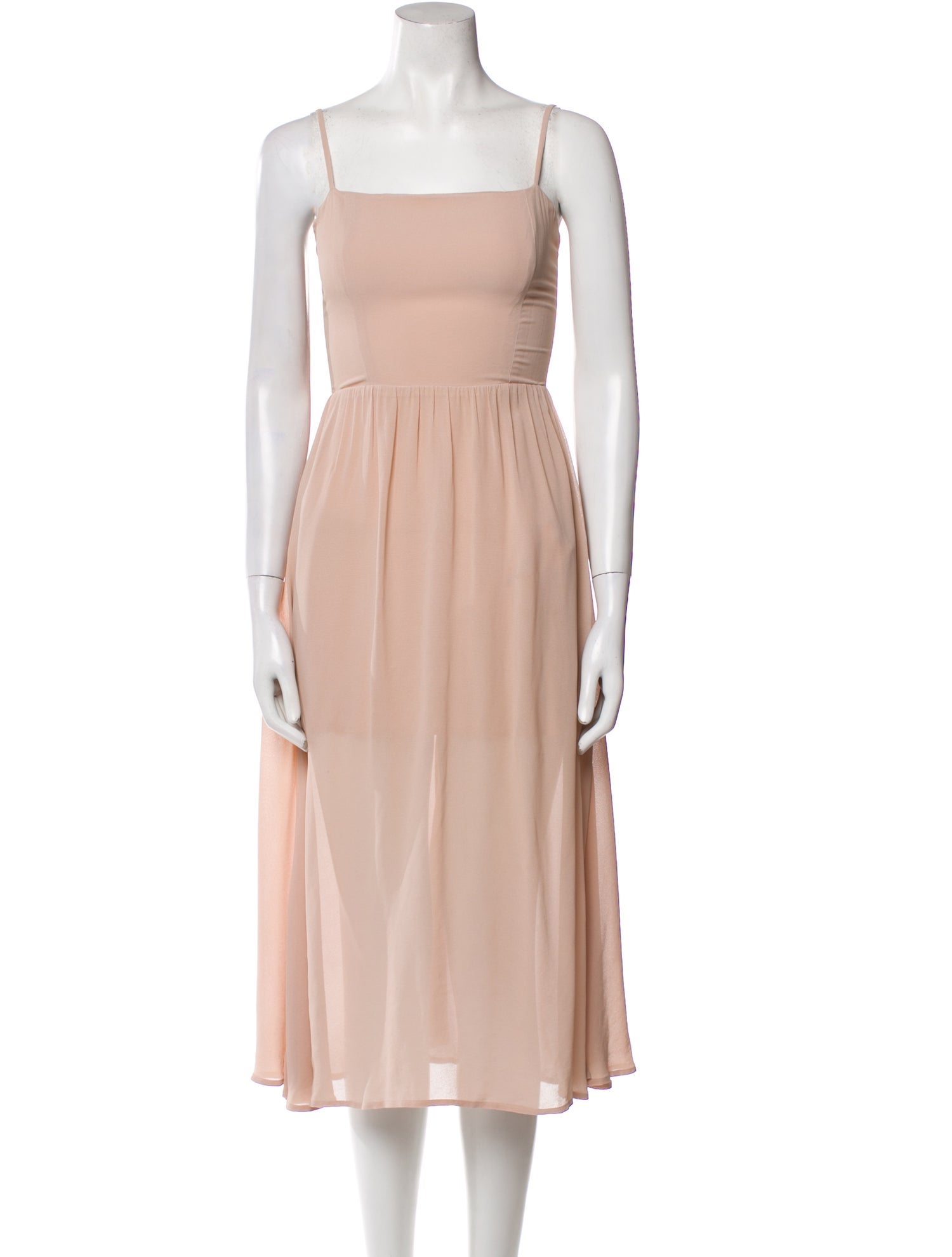 Reformation Square Neckline Midi Length Dress