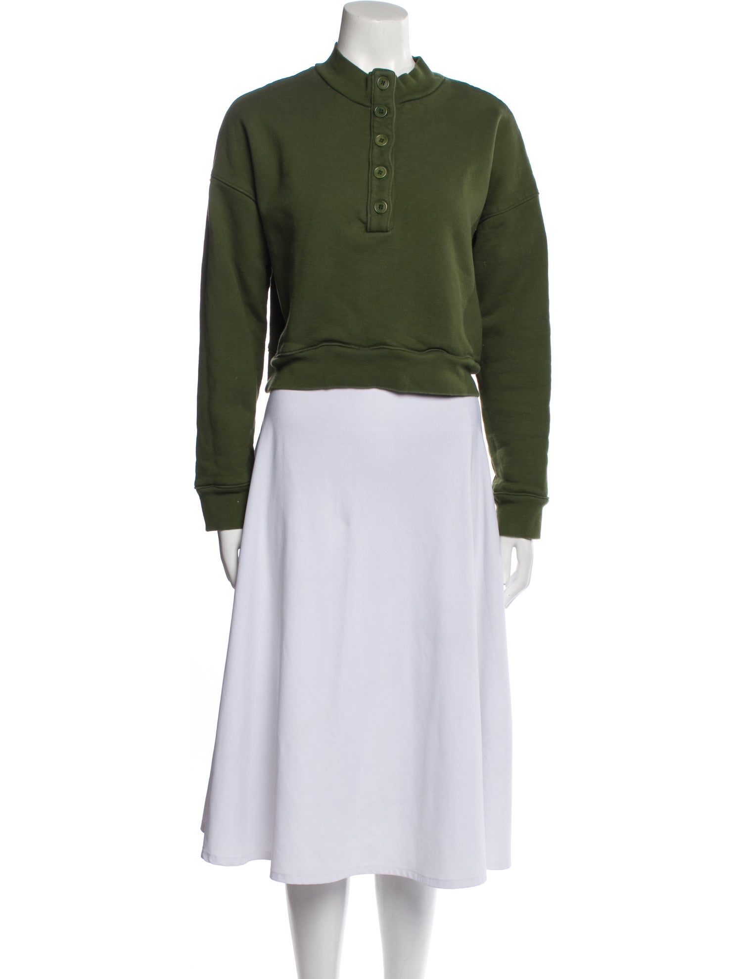 Reformation Mock Neck Long Sleeve Sweatshirt