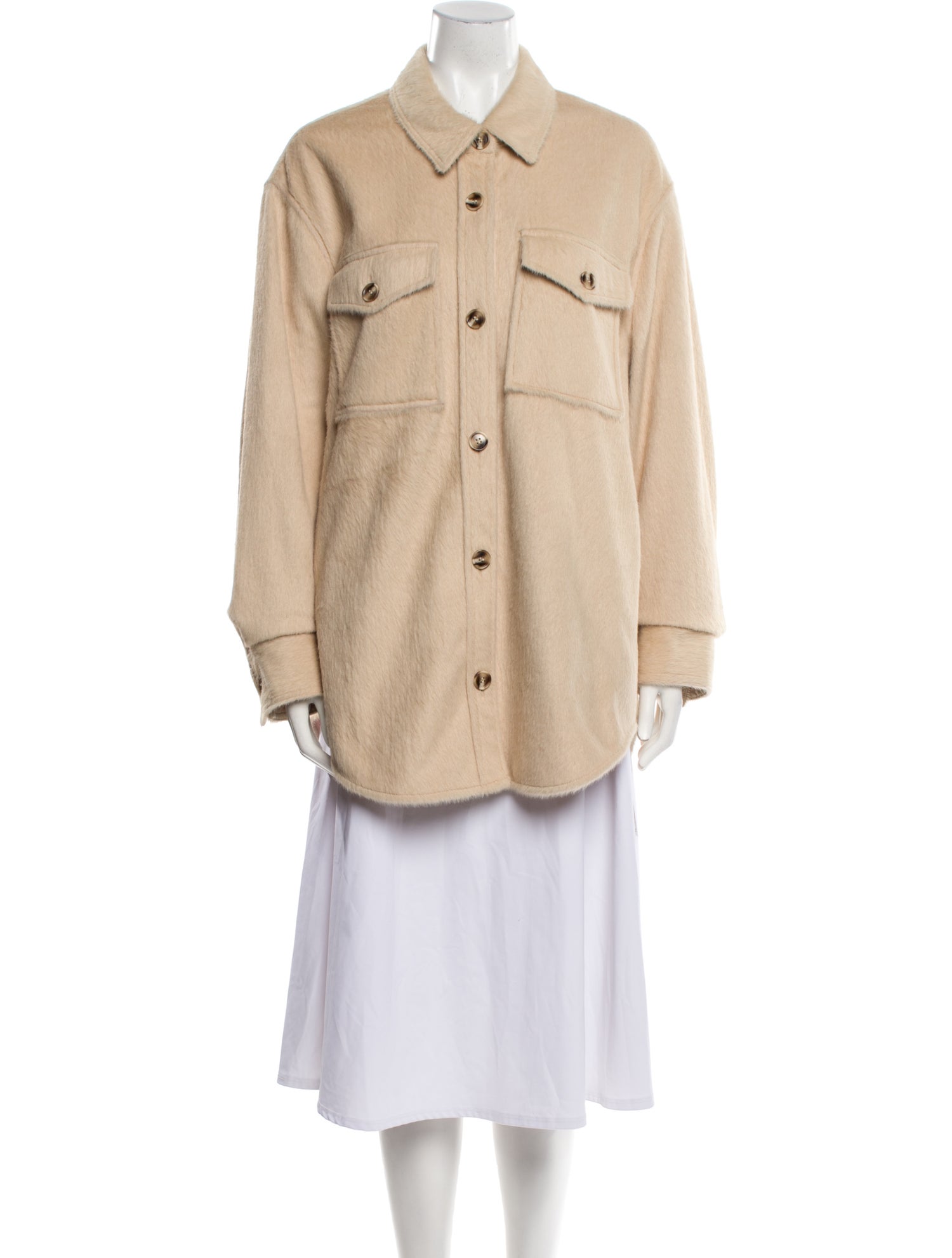 Reformation Faux Fur Utility Jacket